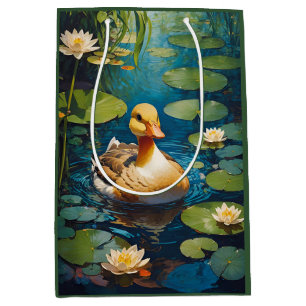 Sacola Para Presentes Média Belo Pato No Pond