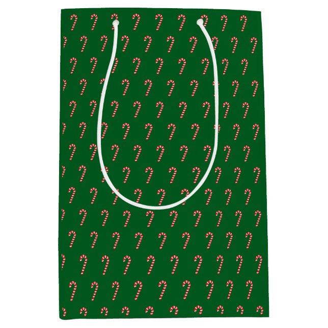 Sacola Para Presentes Média Bengala tradicional & verde (Frente)