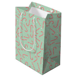 Sacola Para Presentes Média Bengalas de Natal