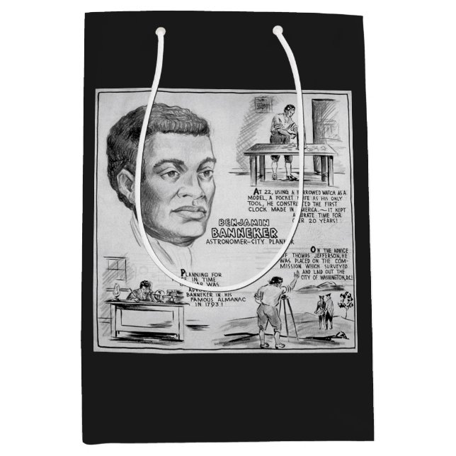 Sacola Para Presentes Média Benjamin Banneker: Cientista Negro e Revolucionári (Frente)