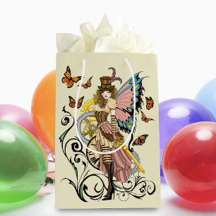 Sacola Para Presentes Média Beth Steampunk Fada