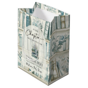 Sacola Para Presentes Média Biblioteca Novo Capítulo Menino Azul Livro Chá de 