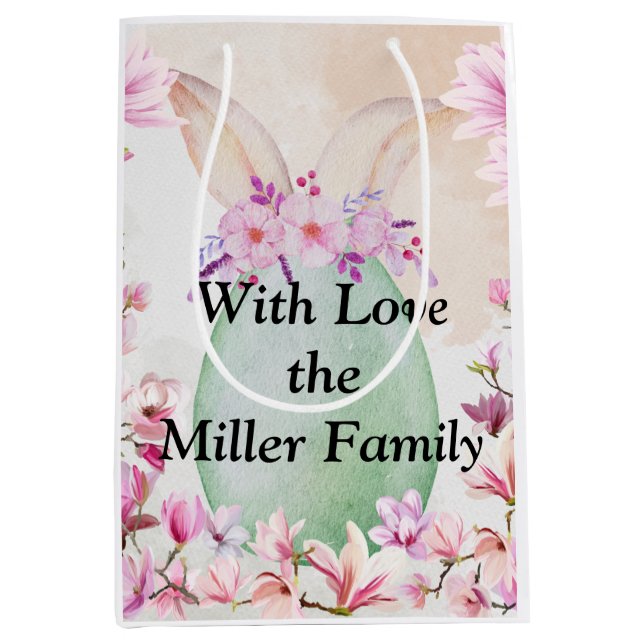 Sacola Para Presentes Média Big Easter egg green (Frente)