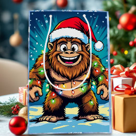 Sacola Para Presentes Média Bigfoot Sasquatch Natal Divertido