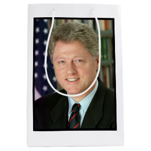 Sacola Para Presentes Média Bill Clinton Casa Branca Retrato Med