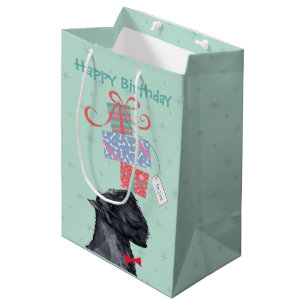 Sacola Para Presentes Média Birthday apresenta Bouvier des Flandres Gift Bag
