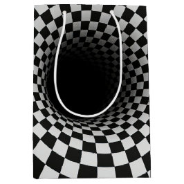 Sacola Para Presentes Média Birthday Optical Illusion Black Hole