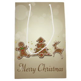 Sacola Para Presentes Média Biscoitos de pão-de-gengala