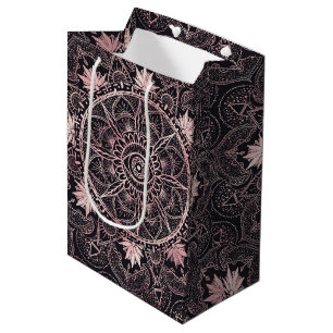 Sacola Para Presentes Média Black Pink Eye Mandala