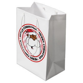 Sacola Para Presentes Média Black Santa Claus