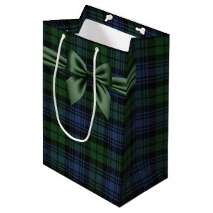 Sacola Para Presentes Média Black Watch Antigo Tartan Escocês