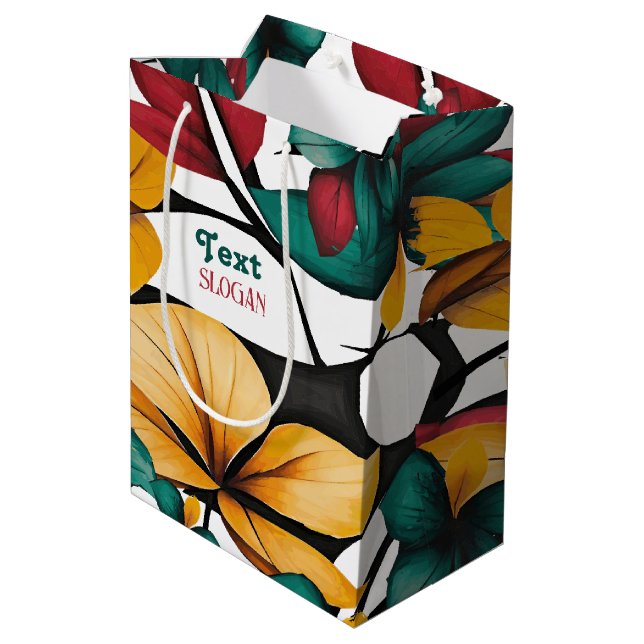 Sacola Para Presentes Média Blogues Brilhantes (Verso inclinado)