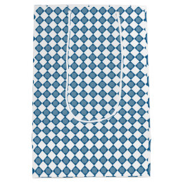 Sacola Para Presentes Média Blue Argyle Golf Pattern Wrapping Paper