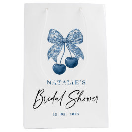 Sacola Para Presentes Média Blue Bow Something Blue Bridal Shower Favor Bags