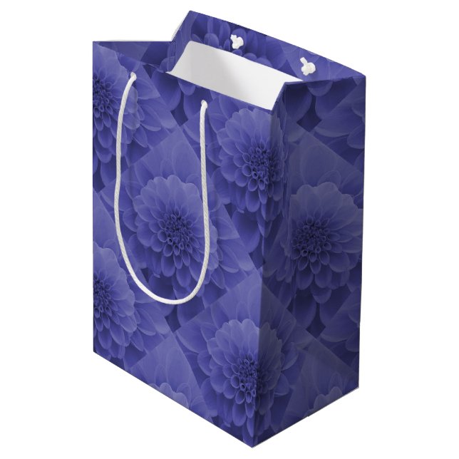 Sacola Para Presentes Média Blue Dahlia (Verso inclinado)
