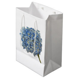 Sacola Para Presentes Média Blue Hydrangea Gift Bag