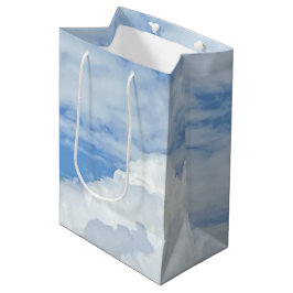 SACOLA PARA PRESENTES MÉDIA BLUE SKY CLOUDS PHOTO MEDIUM GIFT BAG