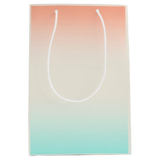 Sacola Para Presentes Média Blues Coral Linen Blends