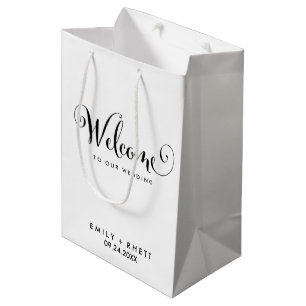 Sacola Para Presentes Média Boas-vindas ao Casamento da Bela do Sul