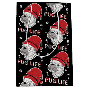 Sacola Para Presentes Média Bog Life Animal Papais noeis Natal