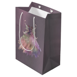 Sacola Para Presentes Média Bohemian Fairy Ball Gown Chá de vinho de Mão Mud