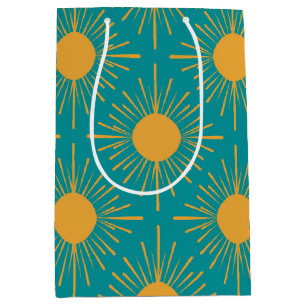 Sacola Para Presentes Média Boho Ray de Sun Turquoise