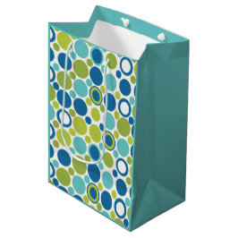 Sacola Para Presentes Média Bolha de limão e Aqua MCM Gift Bag