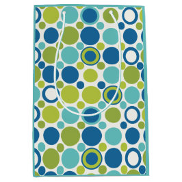 Sacola Para Presentes Média Bolha de limão e Aqua MCM Gift Bag