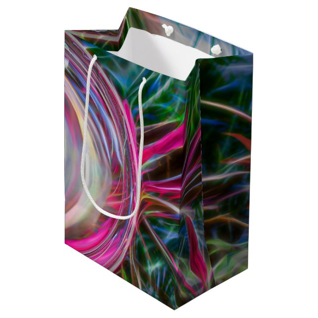 Sacola Para Presentes Média Bolha de sabão digital (Frente inclinada)