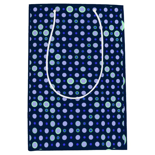 Sacola Para Presentes Média Bolinhas 03.Blue.Green DBlue BG (Frente)