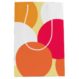 Sacola Para Presentes Média Bolinhas rosa, laranja e amarela