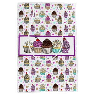Sacola Para Presentes Média Bolos Caprichosos Lindos