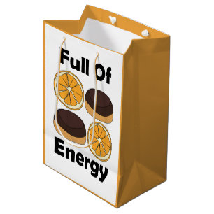 Sacola Para Presentes Média Bolos Jaffa Cheios de Energia Pausa Clássica para 