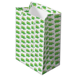 Sacola Para Presentes Média Bolsa de festa de crocodilo verde elegante
