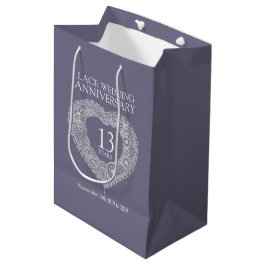 Sacola Para Presentes Média bolsa de fotos de aniversário de casamento de 13