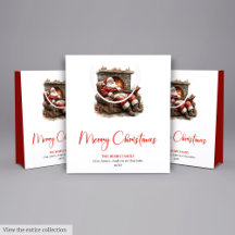 Bolsa de Natal moderna e elegante com Papai Noel a