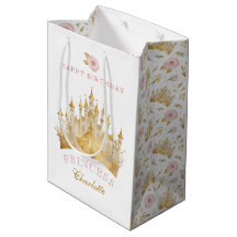 Bolsa de Presente da Princesa Dourada e Rosa