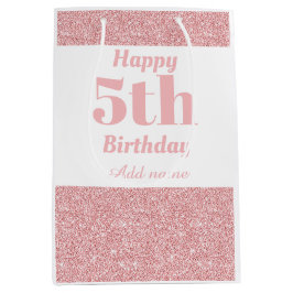 Sacola Para Presentes Média bolsa de presente de 5 de aniversário personalizad