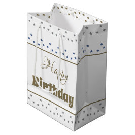 Sacola Para Presentes Média Bolsa de Presente de Aniversário com Papel Padrão 