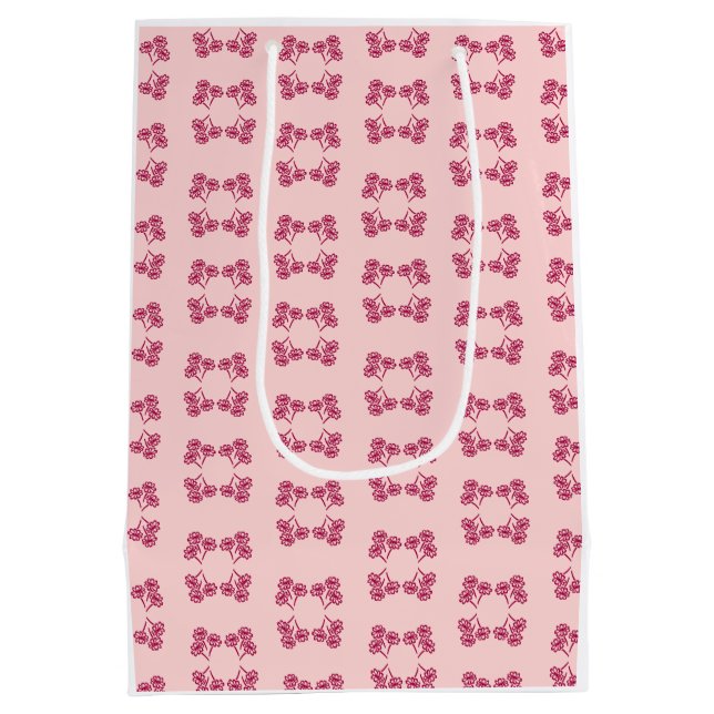 Sacola Para Presentes Média bolsa de presente de buquê (Verso)