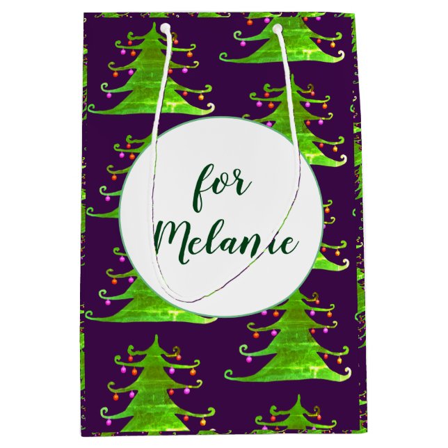 Sacola Para Presentes Média Bolsa de Presente de Natal (Frente)