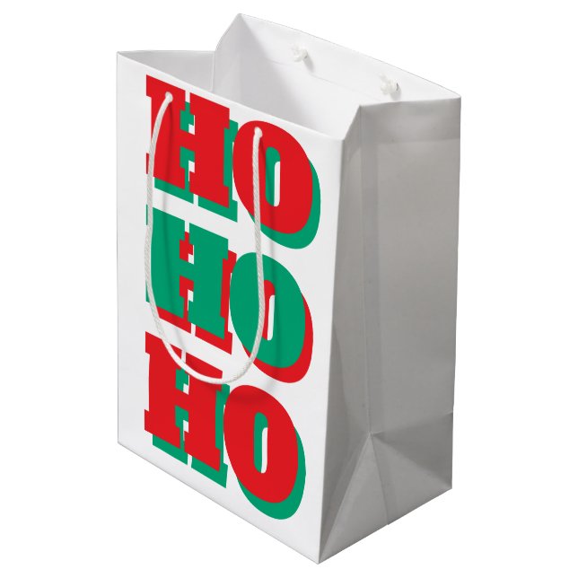 Sacola Para Presentes Média Bolsa de Presente de Natal (Verso inclinado)