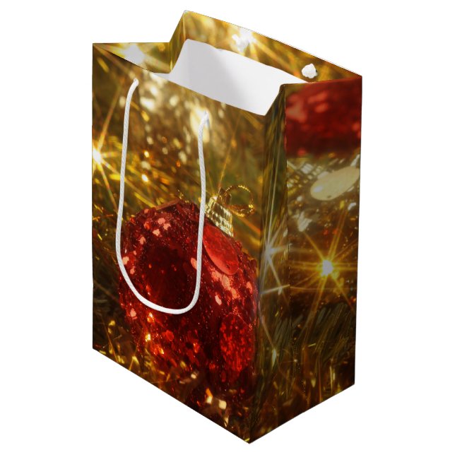 Sacola Para Presentes Média Bolsa de Presente de Natal (Frente inclinada)