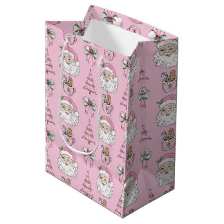 Sacola Para Presentes Média Bolsa de Presente de Natal Rosa