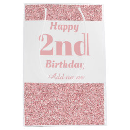 Sacola Para Presentes Média bolsa de presente de segundo aniversário personali