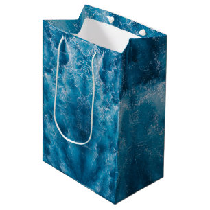 Sacola Para Presentes Média Bolsa de Presente do Oceano Azul