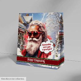 Sacola Para Presentes Média Bolsa de Presente do Papai Noel Legal Grande Acent