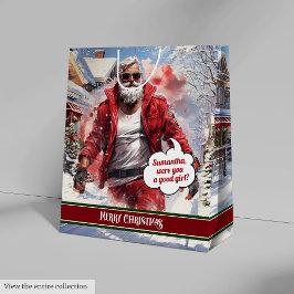Sacola Para Presentes Média Bolsa de Presente Grande Papai Noel Bonito Lembran