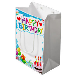 Sacola Para Presentes Média Bolsa de Presente Médio de Aniversário