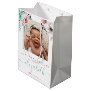 Sacola Para Presentes Média Bolsa de Presente para Bebê Recém-Nascida